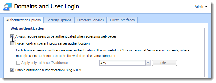 kerio authentication